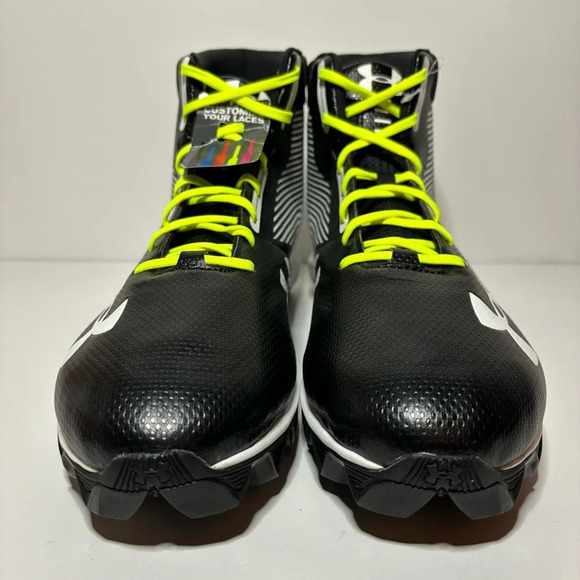 Under Armour Mens UA Hammer MC Football Cleats Mid RM 1289761-011 Black 12.5 NEW - Picture 3 of 9